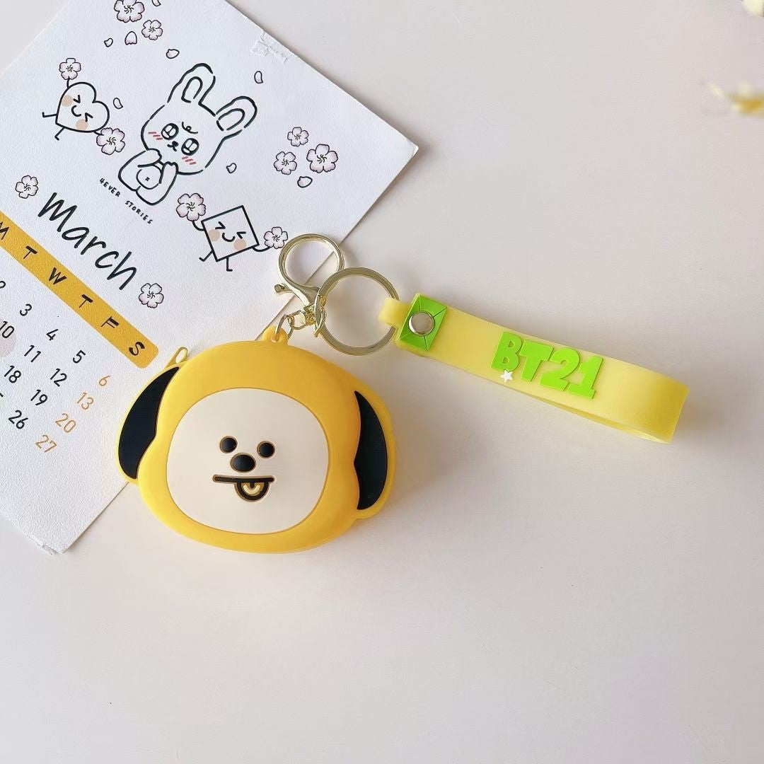 Bulletproof Youth League Coin Purse BT21 Wallet Silicone Creative Coin Purse Student Loose Paper Bag Key Chain Coin Purse