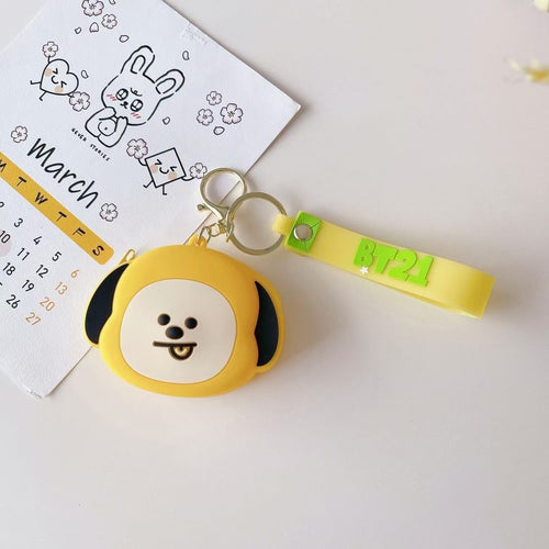 Bulletproof Youth League Coin Purse BT21 Wallet Silicone Creative Coin Purse Student Loose Paper Bag Key Chain Coin Purse