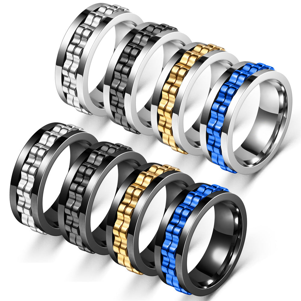 Exclusive Unique Stress-Relief Anti-Anxiety Gear Flower Rotating Ring