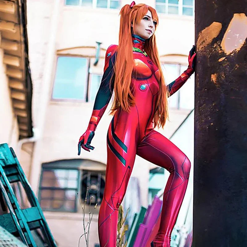 Anime EVA Cosplay Costume Bodysuit Asuka Tights Maillot Ayanami Langley Hallowen Party Cloth