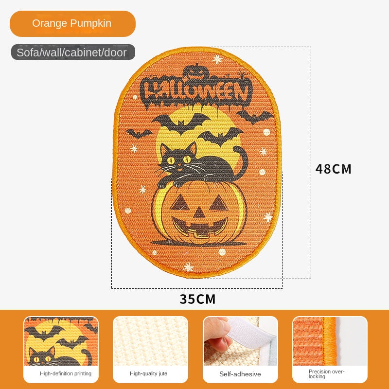 New Halloween Christmas Tree Cartoon Cat Scratcher Durable Non-Shedding Wall-Mounted Cat Claw Sharpening Sisal Scratching Board