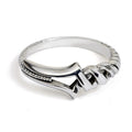 Modern Metal Stone Cross-Opening Design Ring